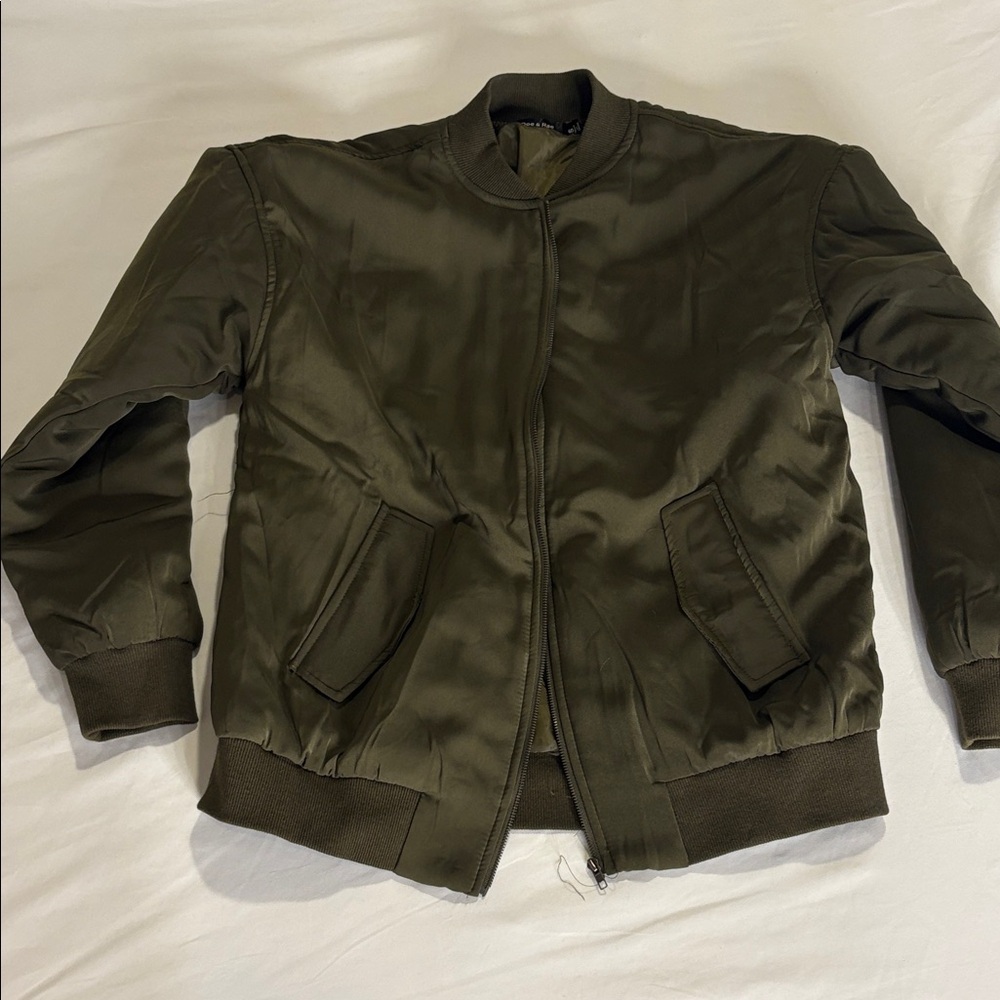 Doe & Rae Khaki Bomber Jacket